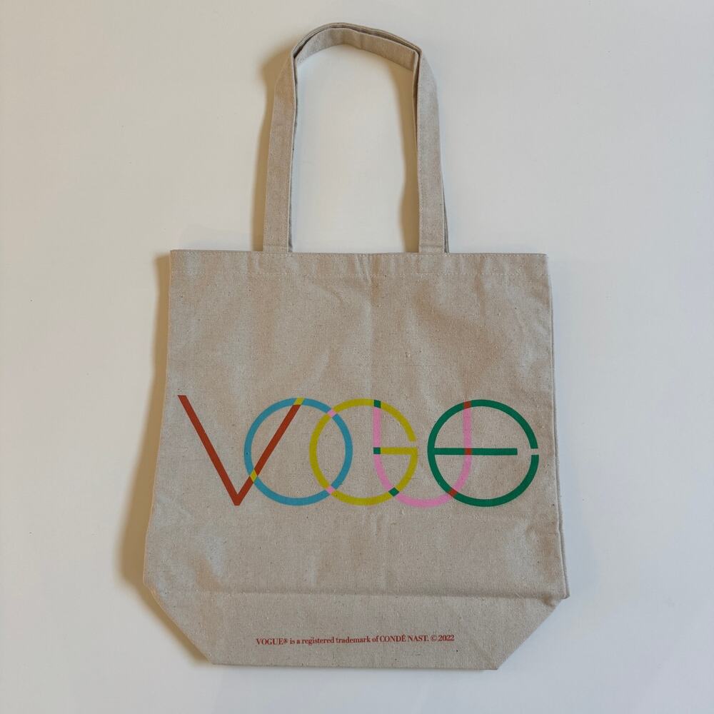 Vogue Conde Nast Magazine Canvas Tote Bag Shopping Grocery Farmer's Market NWOT